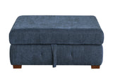 Raife Blue Storage Ottoman - Ornate Home