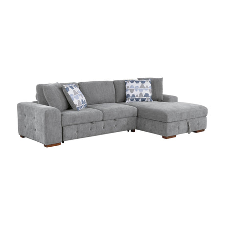 Raife Gray 2-Piece Sectional with Right Chaise - Ornate Home