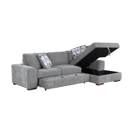 Raife Gray 2-Piece Sectional with Right Chaise - Ornate Home