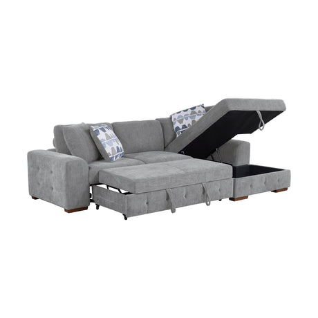 Raife Gray 2-Piece Sectional with Right Chaise - Ornate Home