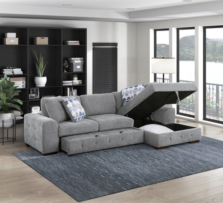 Raife Gray 2-Piece Sectional with Right Chaise - Ornate Home