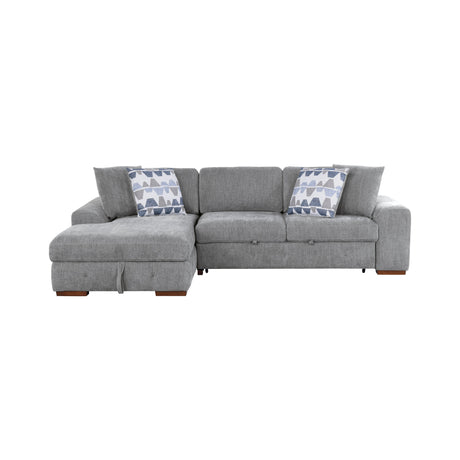 Raife Gray 3-Piece Sectional with Left Chaise And Ottoman - Ornate Home