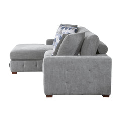 Raife Gray 3-Piece Sectional with Left Chaise And Ottoman - Ornate Home