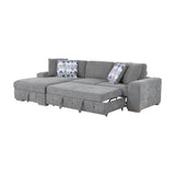 Raife Gray 3-Piece Sectional with Left Chaise And Ottoman - Ornate Home