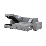 Raife Gray 3-Piece Sectional with Left Chaise And Ottoman - Ornate Home