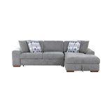 Raife Gray 3-Piece Sectional with Right Chaise And Ottoman - Ornate Home
