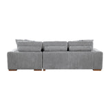 Raife Gray 3-Piece Sectional with Right Chaise And Ottoman - Ornate Home