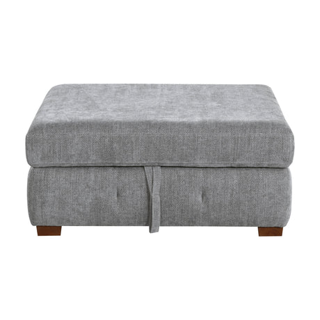 Raife Gray 3-Piece Sectional with Right Chaise And Ottoman - Ornate Home
