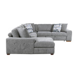 Raife Gray 4-Piece Sectional with Left Chaise - Ornate Home