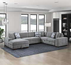 Raife Gray 4-Piece Sectional with Left Chaise - Ornate Home