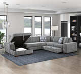 Raife Gray 4-Piece Sectional with Left Chaise - Ornate Home