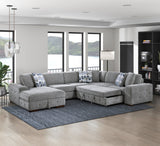 Raife Gray 4-Piece Sectional with Left Chaise - Ornate Home