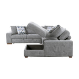 Raife Gray 4-Piece Sectional with Right Chaise - Ornate Home