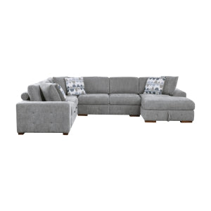 Raife Gray 4-Piece Sectional with Right Chaise - Ornate Home