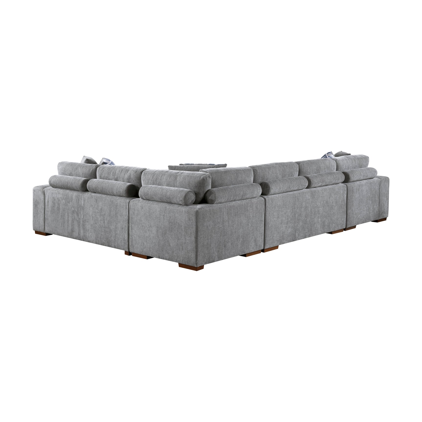 Raife Gray 5-Piece Sectional with Left Chaise And Storage Ottoman - Ornate Home