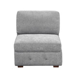 Raife Brown Armless Chair