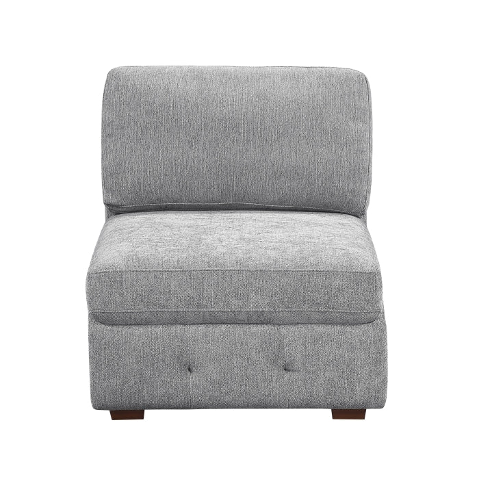Raife Brown Armless Chair