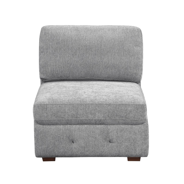 Raife Brown Armless Chair