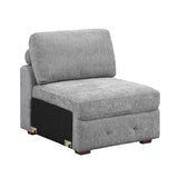Raife Gray Armless Chair