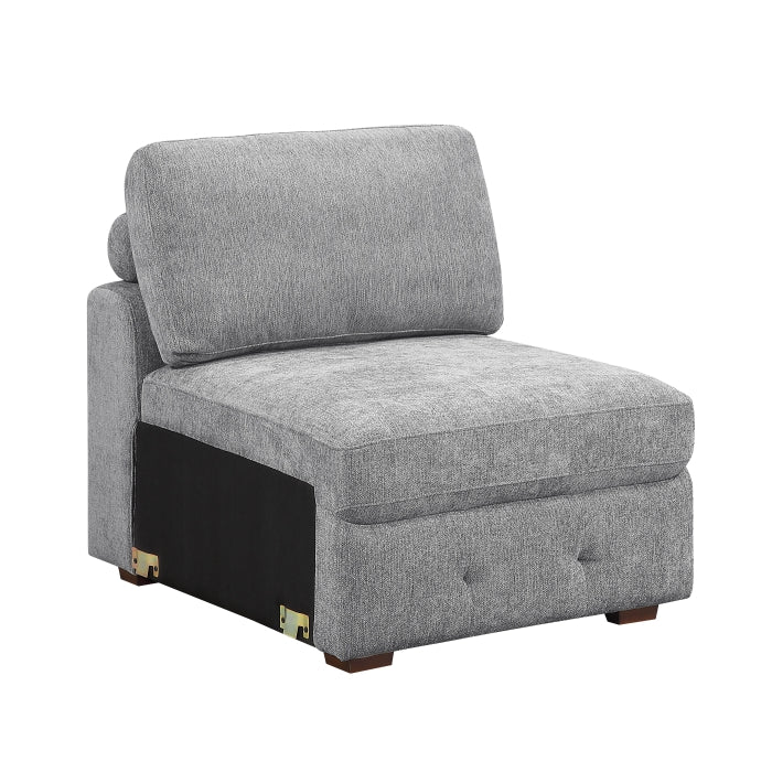 Raife Gray Armless Chair