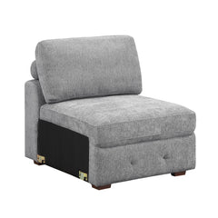 Raife Gray Armless Chair - Ornate Home