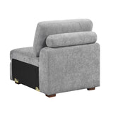 Raife Gray Armless Chair