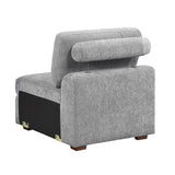 Raife Gray Armless Chair