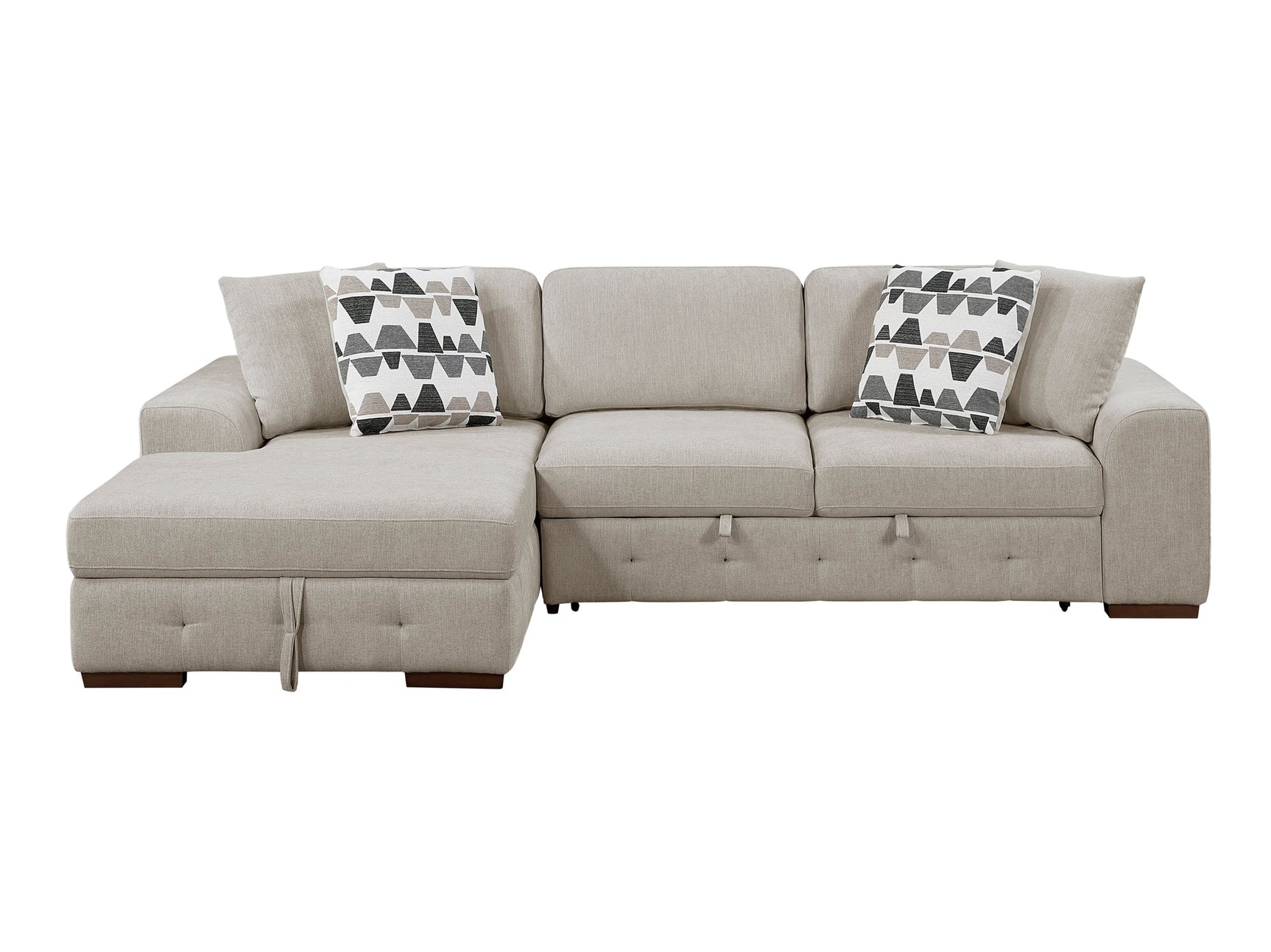 Raife Taupe 2-Piece Sectional with Left Chaise - Ornate Home