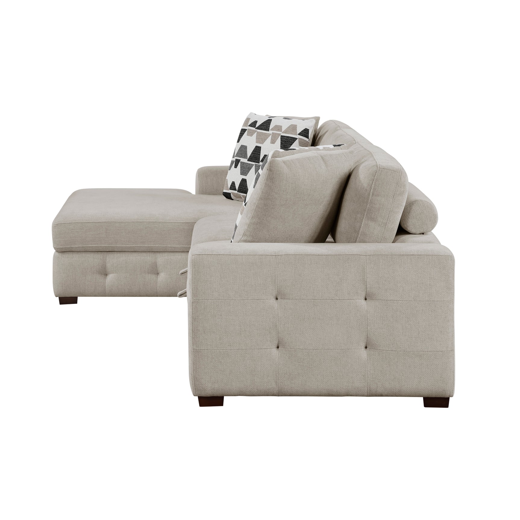 Raife Taupe 2-Piece Sectional with Left Chaise - Ornate Home