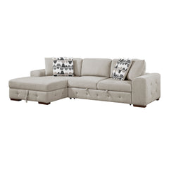 Raife Taupe 3-Piece Sectional with Left Chaise and Ottoman - Ornate Home