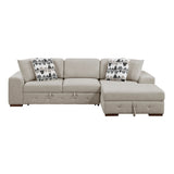 Raife Taupe 3-Piece Sectional with Right Chaise and Ottoman - Ornate Home