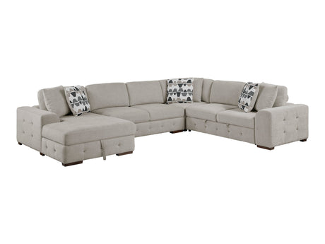 Raife Taupe 4-Piece Sectional with Left Chaise - Ornate Home