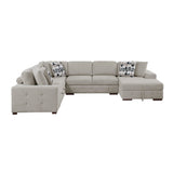 Raife Taupe 4-Piece Sectional with Right Chaise - Ornate Home