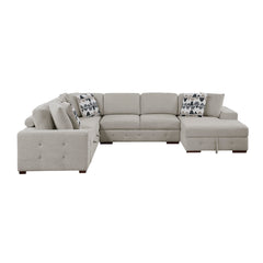 Raife Taupe 4-Piece Sectional with Right Chaise - Ornate Home