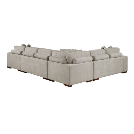 Raife Taupe 4-Piece Sectional with Right Chaise - Ornate Home