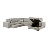 Raife Taupe 4-Piece Sectional with Right Chaise - Ornate Home