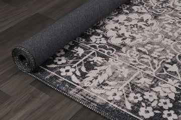 Rain Beige Distressed Vintage NonSlip Indoor Area Rugs - Ornate Home