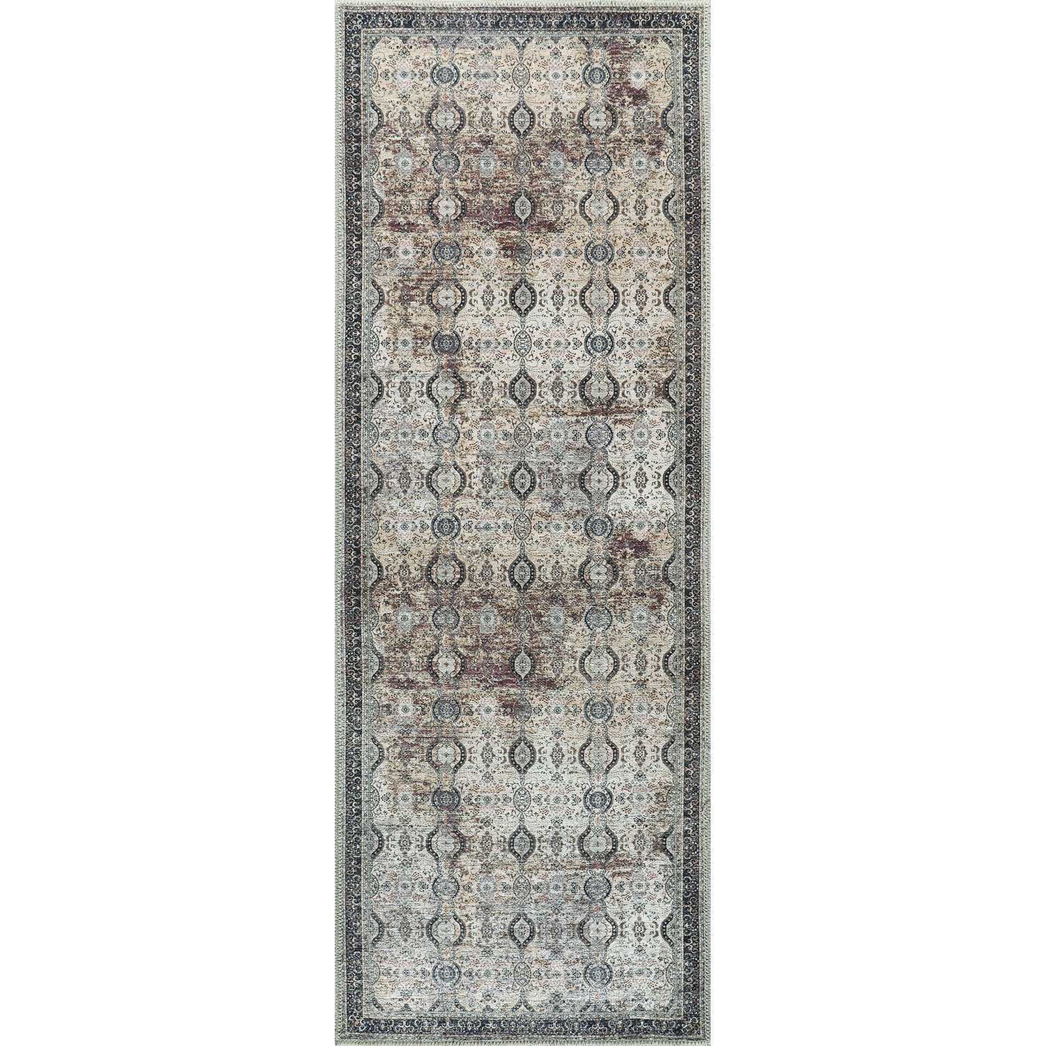 Rain Olive Distressed Vintage NonSlip Indoor Area Rugs - Ornate Home