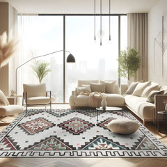 Rain Persian Beige Distressed Non-Slip Indoor Area Rug / 5'x7 - Ornate Home