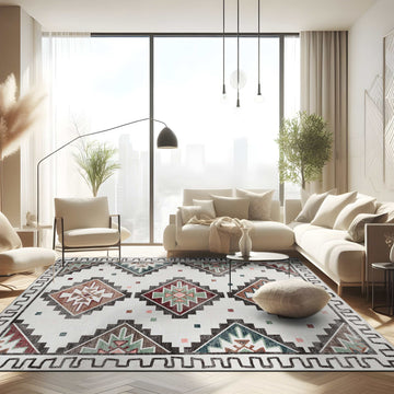 Rain Persian Beige Distressed Non-Slip Indoor Area Rug / 5'x7 - Ornate Home