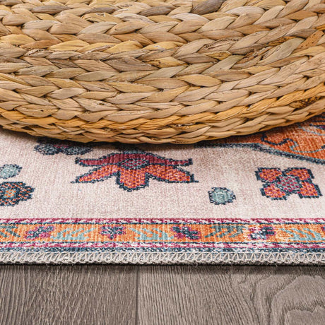 Rain Persian Multi Color Distressed Non-Slip Indoor Area Rug / 5'x7 (Classic motif) - Ornate Home