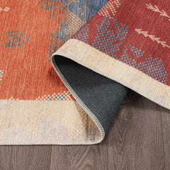 Rain Persian Multi Color Patchwork Distressed Non-Slip Indoor Area Rug / 5'x7 (Geometric colorful) - Ornate Home