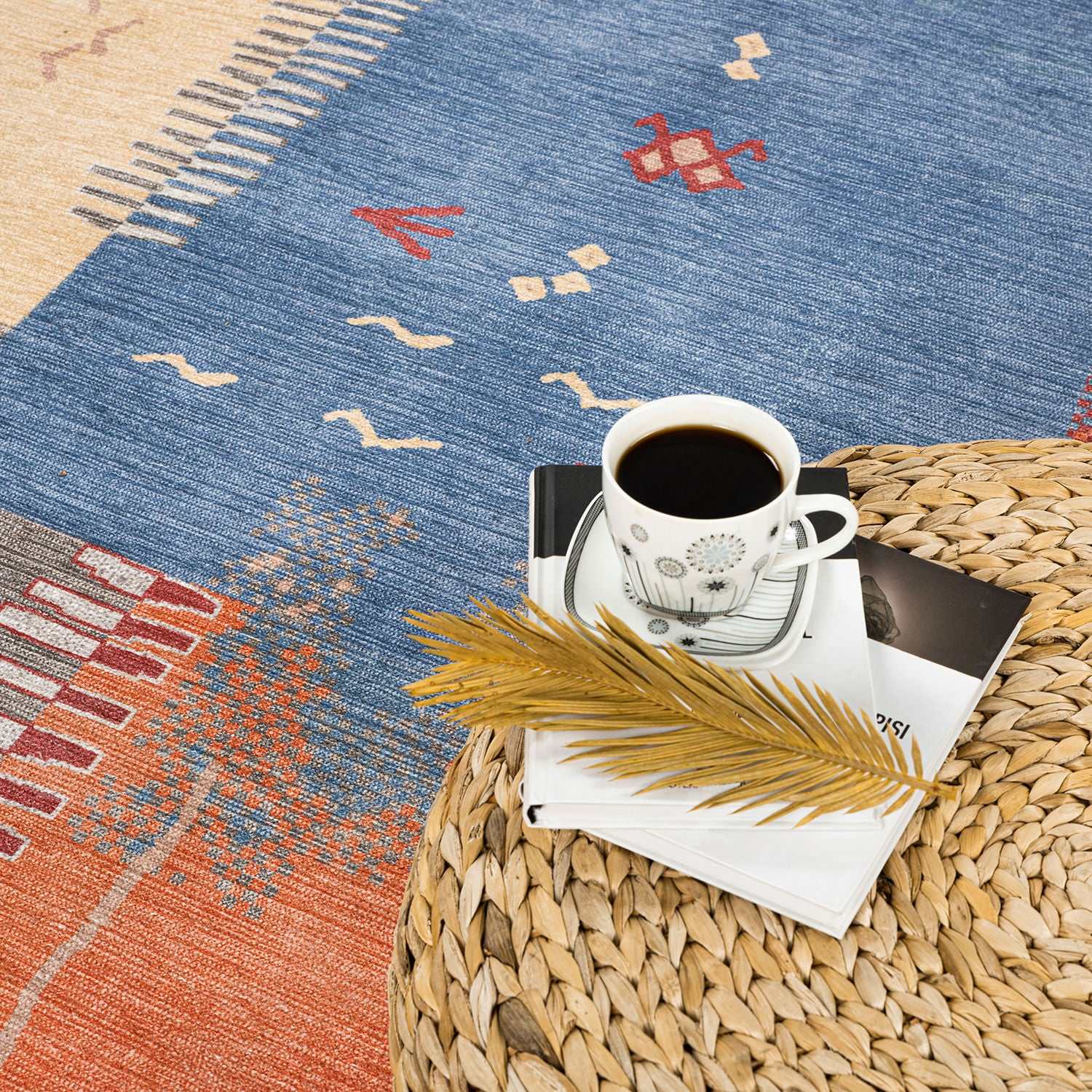 Rain Persian Multi Color Patchwork Distressed Non-Slip Indoor Area Rug / 5'x7 (Geometric colorful) - Ornate Home