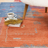 Rain Persian Multi Color Patchwork Distressed Non-Slip Indoor Area Rug / 5'x7 (Geometric colorful) - Ornate Home