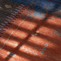 Rain Persian Multi Color Patchwork Distressed Non-Slip Indoor Area Rug / 5'x7 (Geometric colorful) - Ornate Home