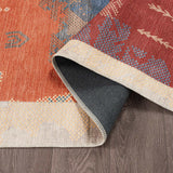 Rain Persian Multi Color Patchwork Distressed Non-Slip Indoor Area Rug / 5'x7 - Ornate Home