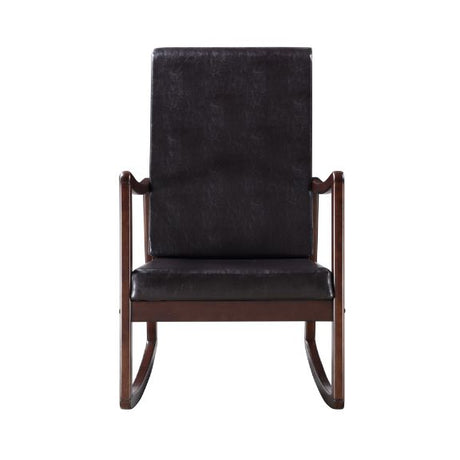 Raina Dark Brown Rocking Chair - Ornate Home