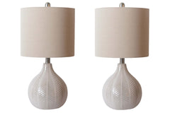 Rainermen Off White Table Lamp (Set of 2) - Ornate Home