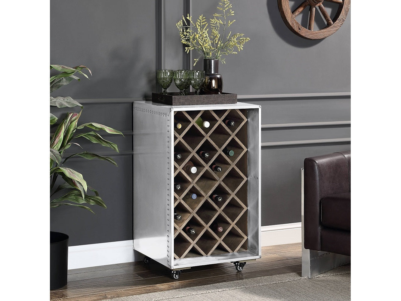 Raini Wine Cabinet - Ornate Home