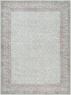 Rainier Cottage Border Beige Washable Rug | Our PNW Home X Livabliss - Ornate Home